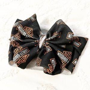 Baby girls Harley Davidson bow headband sz 12-18 months